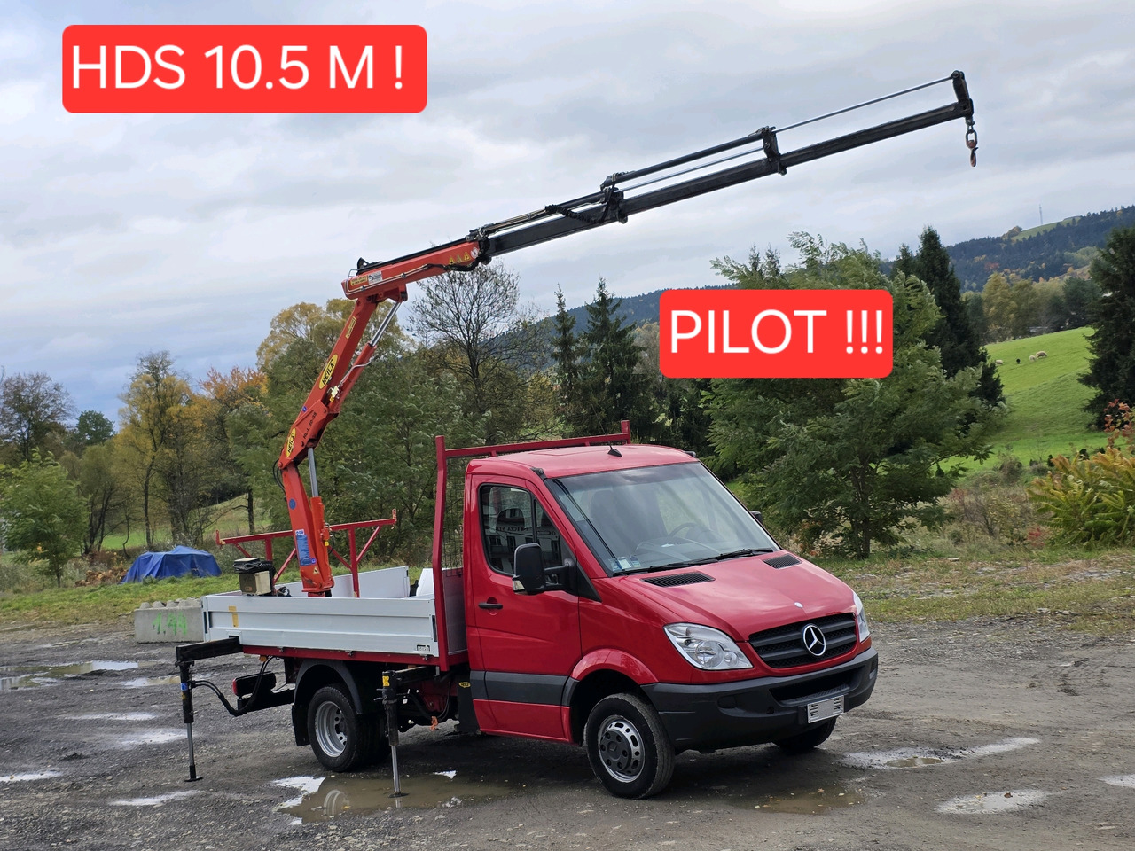 Mercedes-Benz Sprinter 418 CDI Skrzynia +HDS 10.5 M +Pilot ! 87000km ! - Carrinha de caixa aberta: foto 1 Mercedes-Benz Sprinter 418 CDI Skrzynia +HDS 10.5 M +Pilot ! 87000km ! - Carrinha de caixa aberta: foto 1