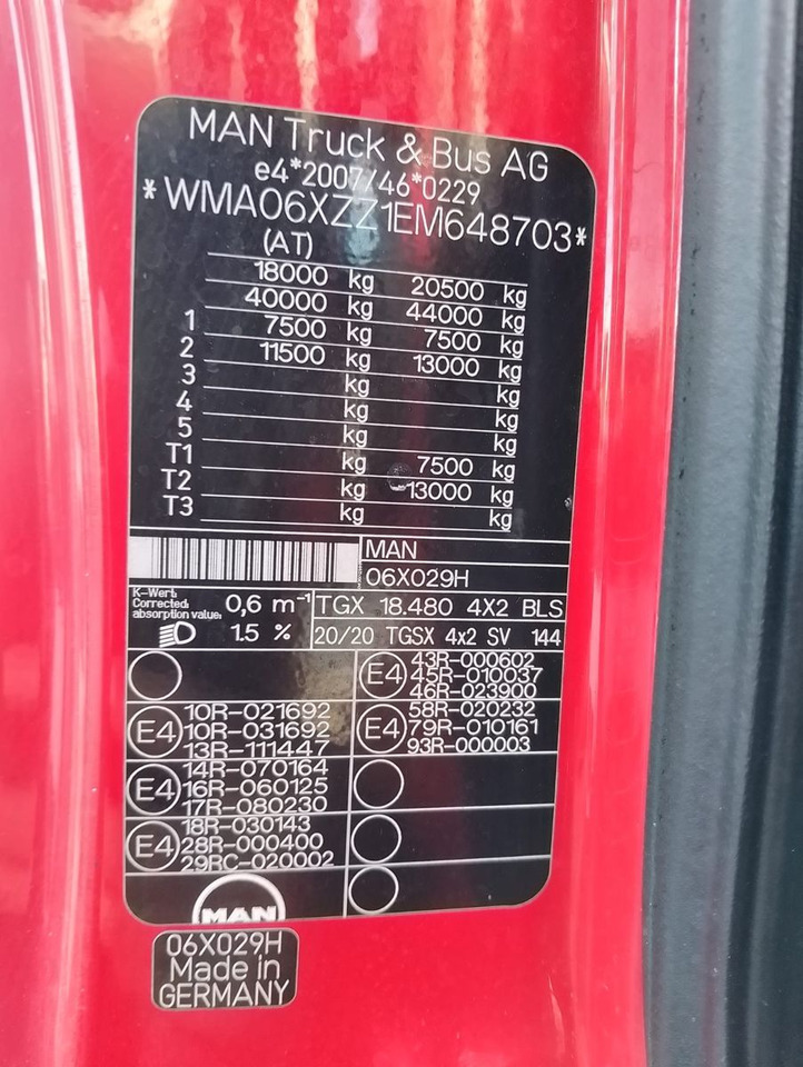 Tractor MAN TGX 18 480: foto 14 Tractor MAN TGX 18 480: foto 14