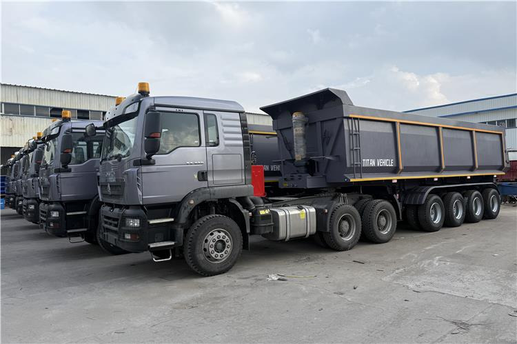 TITAN 4 Axle 80 Ton Dump Trailer for Sale In Cameroon - Semi-reboque basculante: foto 4 TITAN 4 Axle 80 Ton Dump Trailer for Sale In Cameroon - Semi-reboque basculante: foto 4