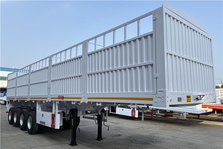 TITAN 4 Axle 80 Ton Fence Cargo Truck Trailer for Sale in Nigeria - Semi-reboque transporte de gado: foto 2 TITAN 4 Axle 80 Ton Fence Cargo Truck Trailer for Sale in Nigeria - Semi-reboque transporte de gado: foto 2