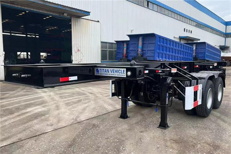 TITAN In Stock 20 ft Shipping Container Trailer for Sale In Ghana - Semi-reboque chassi: foto 1 TITAN In Stock 20 ft Shipping Container Trailer for Sale In Ghana - Semi-reboque chassi: foto 1