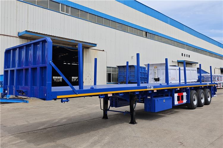 TITAN Tri Axle 40 foot Semi Truck Flatbed Trailer In Sierra Leone - Semi-reboque chassi: foto 1 TITAN Tri Axle 40 foot Semi Truck Flatbed Trailer In Sierra Leone - Semi-reboque chassi: foto 1