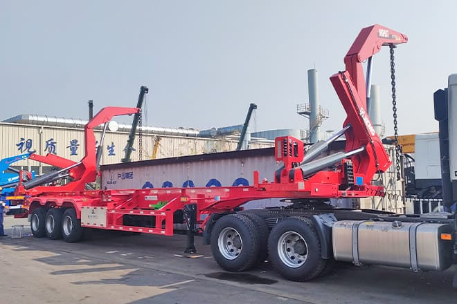 XCMG 20 40Ft Container Side Loader for Sale in Tanzania - Semi-reboque transportador de contêineres/ Caixa móvel: foto 1 XCMG 20 40Ft Container Side Loader for Sale in Tanzania - Semi-reboque transportador de contêineres/ Caixa móvel: foto 1