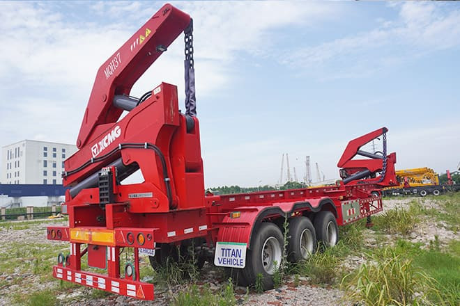XCMG 20Ft 40Ft Container Side Loader for Sale in Guyana - Semi-reboque transportador de contêineres/ Caixa móvel: foto 4 XCMG 20Ft 40Ft Container Side Loader for Sale in Guyana - Semi-reboque transportador de contêineres/ Caixa móvel: foto 4