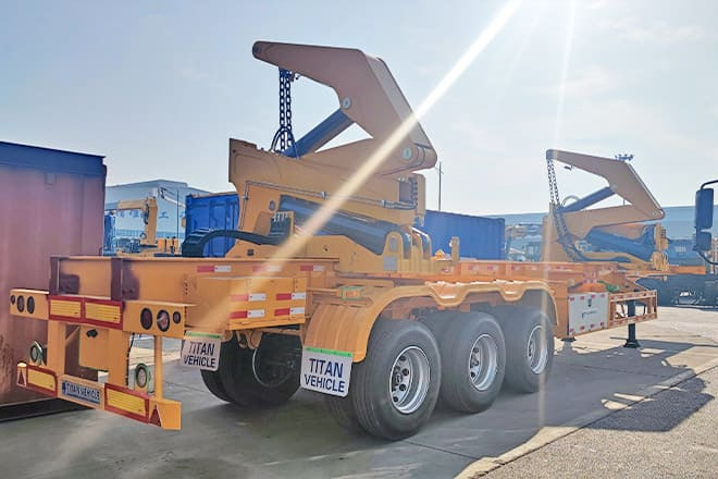 XCMG 40 Ton Sidelifter Container Trailer for Sale in Guyana - Semi-reboque transportador de contêineres/ Caixa móvel: foto 3 XCMG 40 Ton Sidelifter Container Trailer for Sale in Guyana - Semi-reboque transportador de contêineres/ Caixa móvel: foto 3