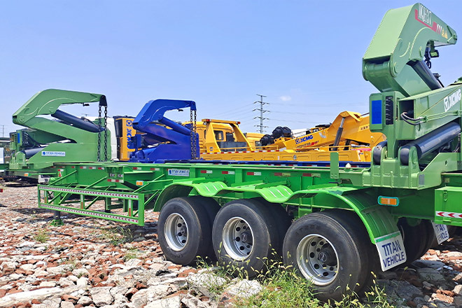 XCMG China 37Ton Side Lifter for Sale in Togo - Semi-reboque transportador de contêineres/ Caixa móvel: foto 2 XCMG China 37Ton Side Lifter for Sale in Togo - Semi-reboque transportador de contêineres/ Caixa móvel: foto 2