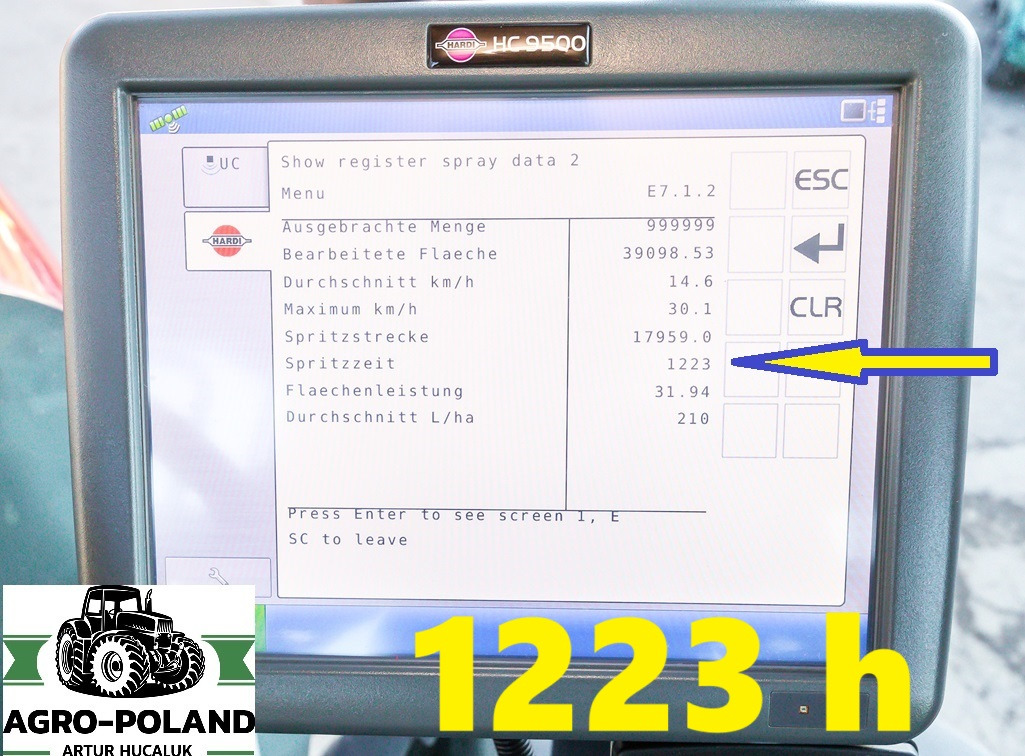HARDI ALPHA 4100 EVO - 2014 ROK - H-165 CM - 1223 h - AUTOPILOT - 40 km/h - 24 M - Pulverizador automotor: foto 2 HARDI ALPHA 4100 EVO - 2014 ROK - H-165 CM - 1223 h - AUTOPILOT - 40 km/h - 24 M - Pulverizador automotor: foto 2
