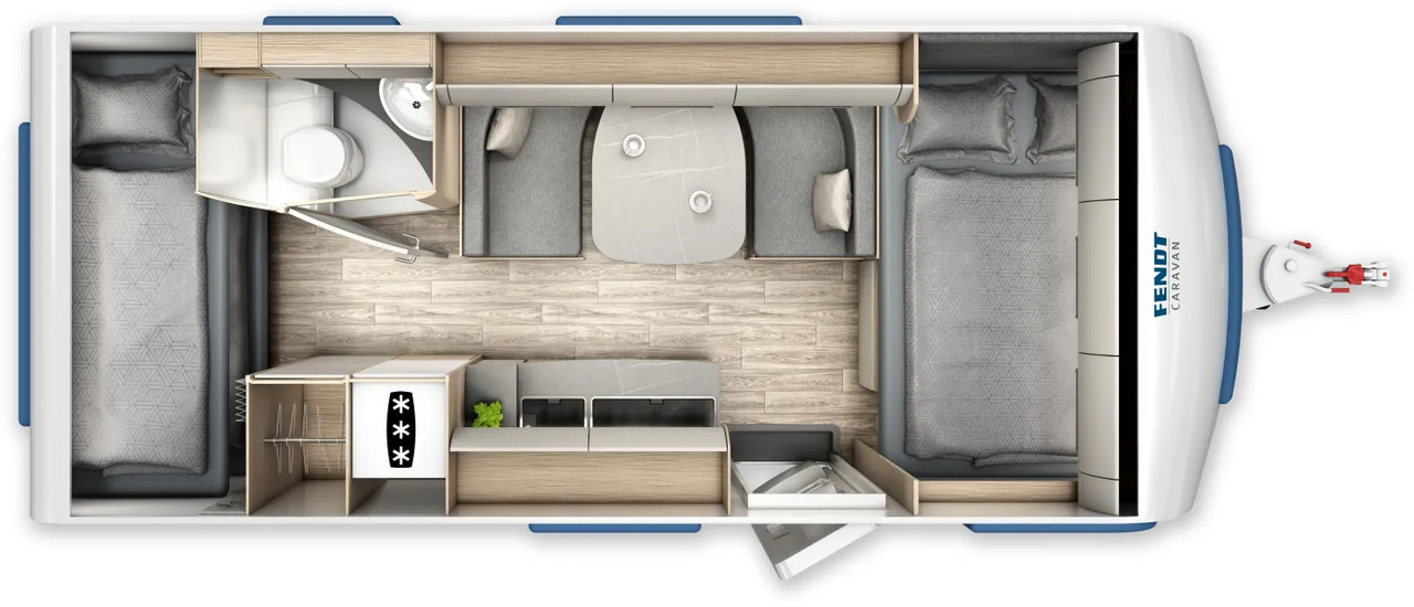 Fendt Bianco Activ 515 SKF GFK, Shower- + Safety-Paket - Caravana: foto 2 Fendt Bianco Activ 515 SKF GFK, Shower- + Safety-Paket - Caravana: foto 2