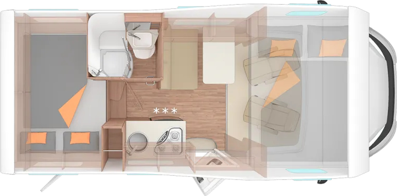 Weinsberg CaraHome 550 MG Markise, AHK, LED - Autocaravana capucine: foto 2 Weinsberg CaraHome 550 MG Markise, AHK, LED - Autocaravana capucine: foto 2