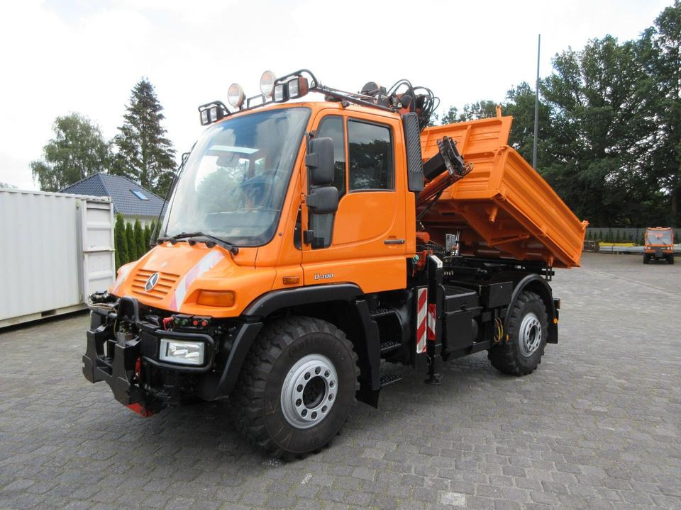 Unimog U 400 Drei-Seiten-Kipp/ Kran Atlas 65.2, Klima - Camião basculante: foto 1 Unimog U 400 Drei-Seiten-Kipp/ Kran Atlas 65.2, Klima - Camião basculante: foto 1