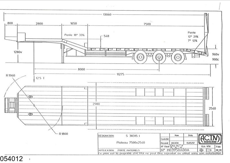 ACTM Lowbed 38.000 KG, Steel suspension - Semi-reboque baixa: foto 2 ACTM Lowbed 38.000 KG, Steel suspension - Semi-reboque baixa: foto 2