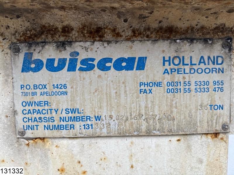 Buiscar HD36 10ft, 20ft, 30ft, 36.000KG - Semi-reboque transportador de contêineres/ Caixa móvel: foto 5 Buiscar HD36 10ft, 20ft, 30ft, 36.000KG - Semi-reboque transportador de contêineres/ Caixa móvel: foto 5