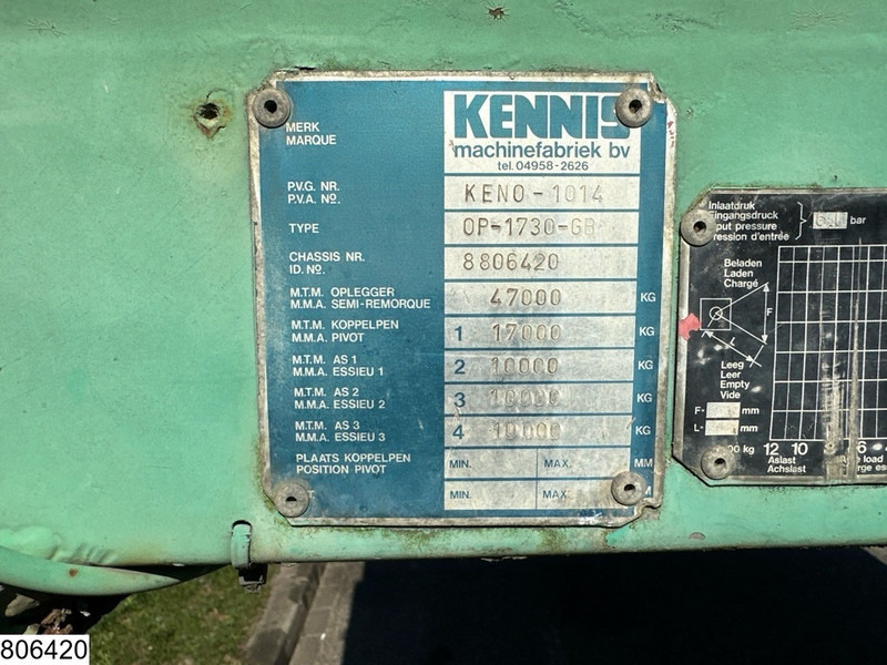 Kennis open laadbak 2x steering axle - Semi-reboque plataforma/ Caixa aberta: foto 4 Kennis open laadbak 2x steering axle - Semi-reboque plataforma/ Caixa aberta: foto 4