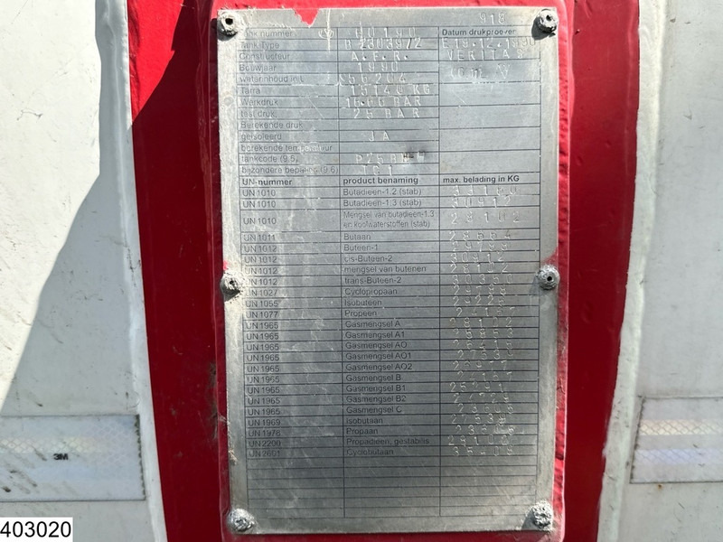 METACO Gas 56204 Liter, LPG GPL Butane, 1 Comp - Semi-reboque cisterna: foto 3 METACO Gas 56204 Liter, LPG GPL Butane, 1 Comp - Semi-reboque cisterna: foto 3