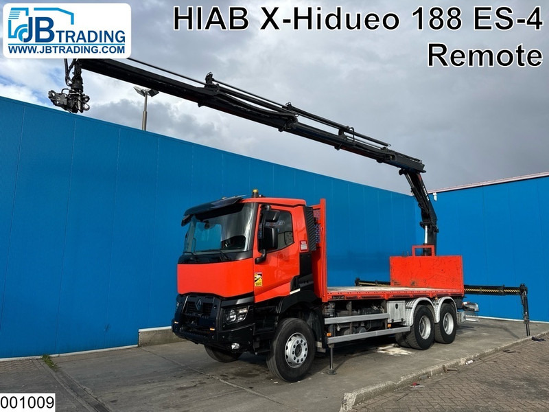 Renault C 380 6x4, EURO 6, Hiab, Remote - Camião de caixa aberta/ Plataforma, Camião grua: foto 1 Renault C 380 6x4, EURO 6, Hiab, Remote - Camião de caixa aberta/ Plataforma, Camião grua: foto 1