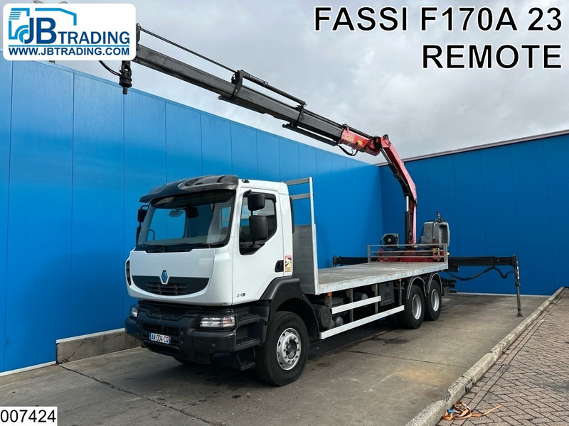 Renault Kerax 370 Dxi 6x4, EURO 4, Fassi - Camião de caixa aberta/ Plataforma, Camião grua: foto 1 Renault Kerax 370 Dxi 6x4, EURO 4, Fassi - Camião de caixa aberta/ Plataforma, Camião grua: foto 1