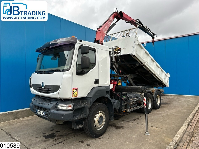Renault Kerax 430 Dxi 6x4, Leaf spring suspension, Fassi F110XS.22 - Camião basculante, Camião grua: foto 1 Renault Kerax 430 Dxi 6x4, Leaf spring suspension, Fassi F110XS.22 - Camião basculante, Camião grua: foto 1