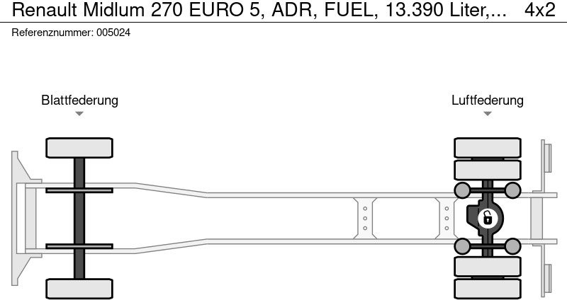 Camião cisterna Renault Midlum 270 EURO 5, ADR, FUEL, 13.390 Liter, 4 Comp.: foto 17
