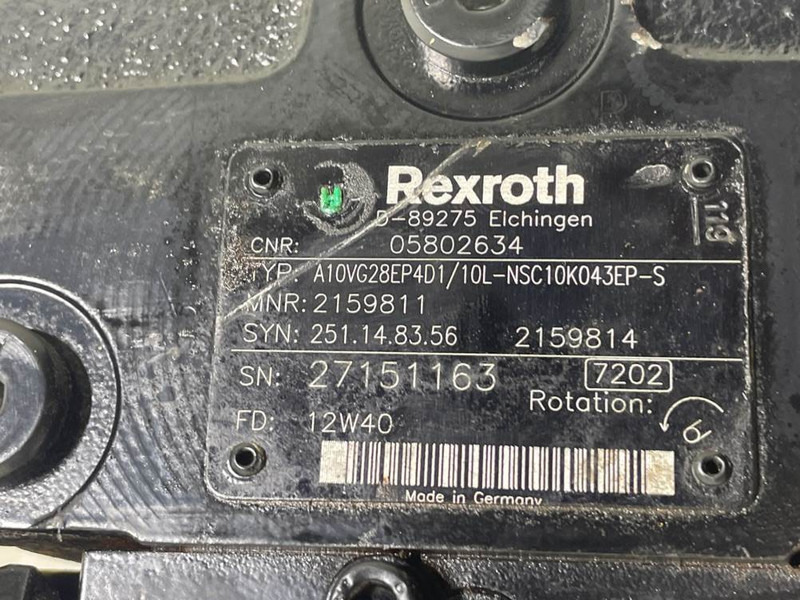 Bomag -Rexroth A10VG28EP4D1/10L-Drive pump/Fahrpumpe - Hidráulica para Máquina de construção: foto 4 Bomag -Rexroth A10VG28EP4D1/10L-Drive pump/Fahrpumpe - Hidráulica para Máquina de construção: foto 4