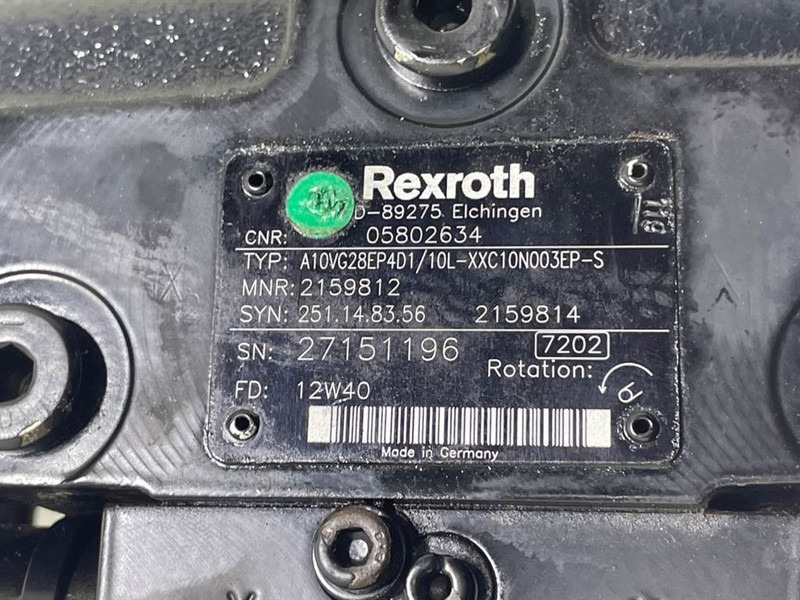 Bomag -Rexroth A10VG28EP4D1/10L-Drive pump/Fahrpumpe - Hidráulica para Máquina de construção: foto 4 Bomag -Rexroth A10VG28EP4D1/10L-Drive pump/Fahrpumpe - Hidráulica para Máquina de construção: foto 4