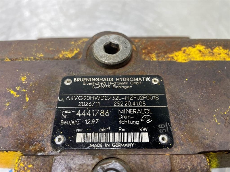 Brueninghaus Hydromatik A4VG90HWD2/32L-Drive pump/Fahrpumpe/Rijpomp - Hidráulica para Máquina de construção: foto 5 Brueninghaus Hydromatik A4VG90HWD2/32L-Drive pump/Fahrpumpe/Rijpomp - Hidráulica para Máquina de construção: foto 5
