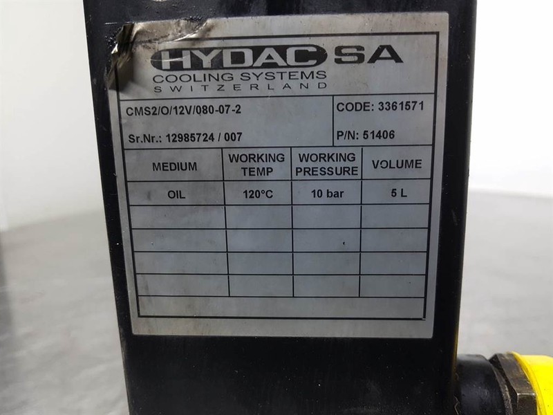 Hydac CMS2/O/12V/080-07-2-Oil cooler/Ölkühler/Olie - Hidráulica: foto 4 Hydac CMS2/O/12V/080-07-2-Oil cooler/Ölkühler/Olie - Hidráulica: foto 4