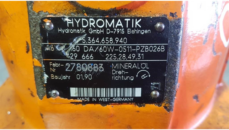 Hydromatik A6VM160DA/60W - Zettelmeyer ZL12 - Drive motor - Hidráulica: foto 3 Hydromatik A6VM160DA/60W - Zettelmeyer ZL12 - Drive motor - Hidráulica: foto 3