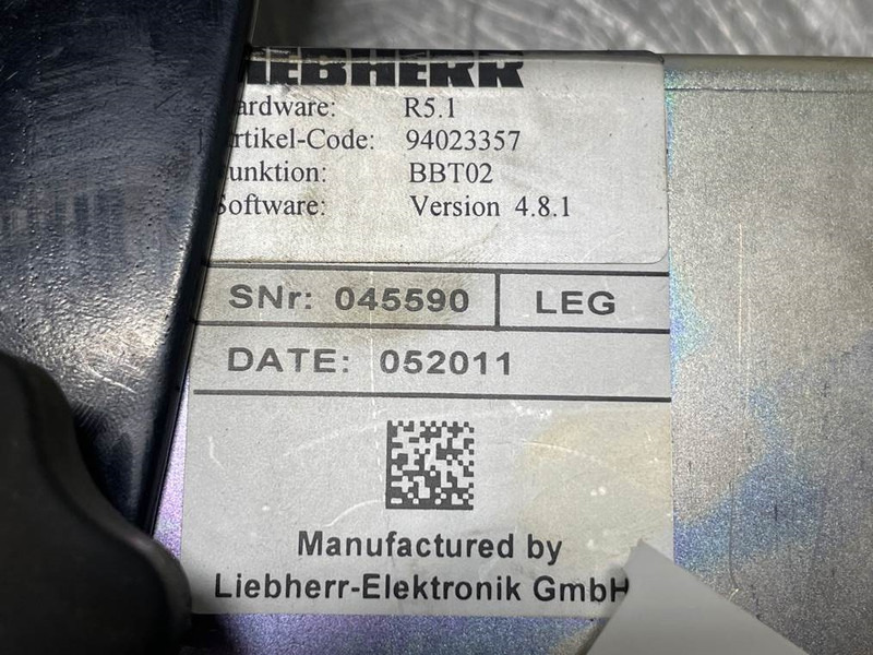 Liebherr A934C-94023357-BBT02-R5.1-Display unit/Dashboard - Sistema elétrico para Máquina de construção: foto 5 Liebherr A934C-94023357-BBT02-R5.1-Display unit/Dashboard - Sistema elétrico para Máquina de construção: foto 5