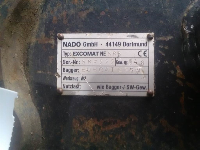 NADO Excomat NE 565 - Bobcat - Quick coupler - Acoplamento rápido: foto 4 NADO Excomat NE 565 - Bobcat - Quick coupler - Acoplamento rápido: foto 4