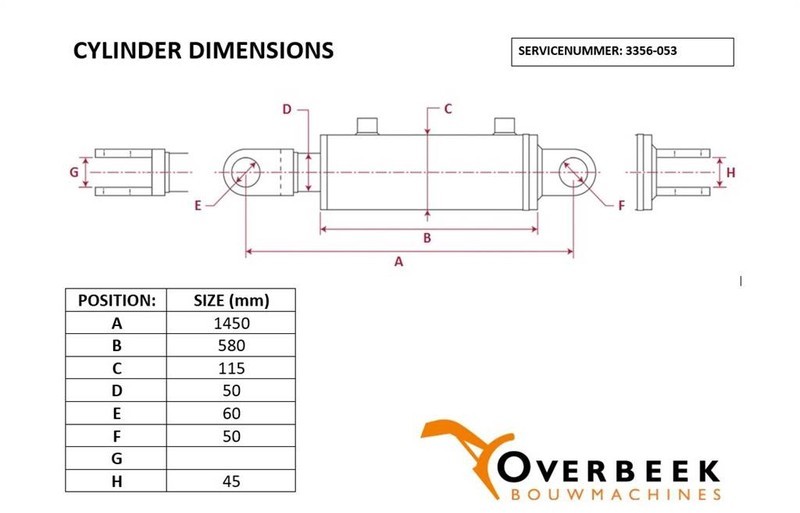 - Tilt cylinder/Kippzylinder/Nijgcilinder - Hidráulica: foto 4 - Tilt cylinder/Kippzylinder/Nijgcilinder - Hidráulica: foto 4
