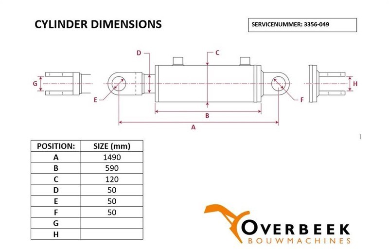 - Tilt cylinder/Kippzylinder/Nijgcilinder - Hidráulica: foto 4 - Tilt cylinder/Kippzylinder/Nijgcilinder - Hidráulica: foto 4
