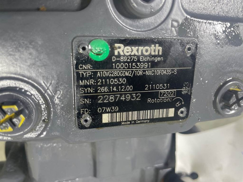 WACKER NEUSON 1000153991-Rexroth A10VG28DGDM2/10R-Drive pump - Hidráulica para Máquina de construção: foto 4 WACKER NEUSON 1000153991-Rexroth A10VG28DGDM2/10R-Drive pump - Hidráulica para Máquina de construção: foto 4