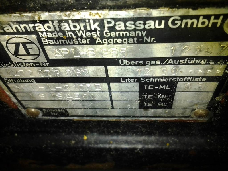 ZF APL-B355 - Axle/Achse/As - Eixo e peças para Máquina de construção: foto 3 ZF APL-B355 - Axle/Achse/As - Eixo e peças para Máquina de construção: foto 3