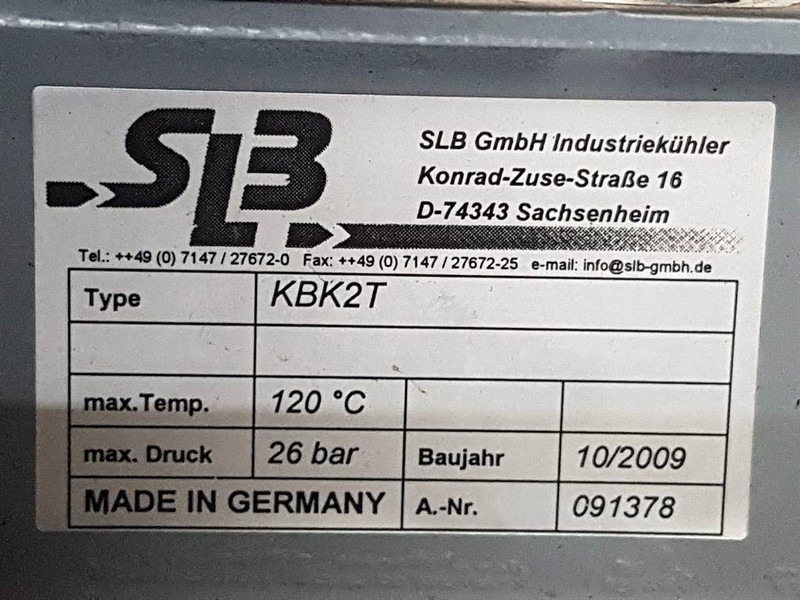 Zettelmeyer ZL-SLB KBK2T-091378-Cooler/Kühler/Koeler - Motor para Máquina de construção: foto 4 Zettelmeyer ZL-SLB KBK2T-091378-Cooler/Kühler/Koeler - Motor para Máquina de construção: foto 4