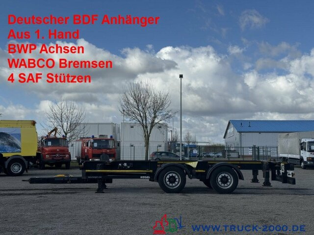 Kögel ZW 18-22,5 Tandem BDF BPW Achsen Scheibenbremsen - Reboque transportador de contêineres/ Caixa móvel: foto 1 Kögel ZW 18-22,5 Tandem BDF BPW Achsen Scheibenbremsen - Reboque transportador de contêineres/ Caixa móvel: foto 1