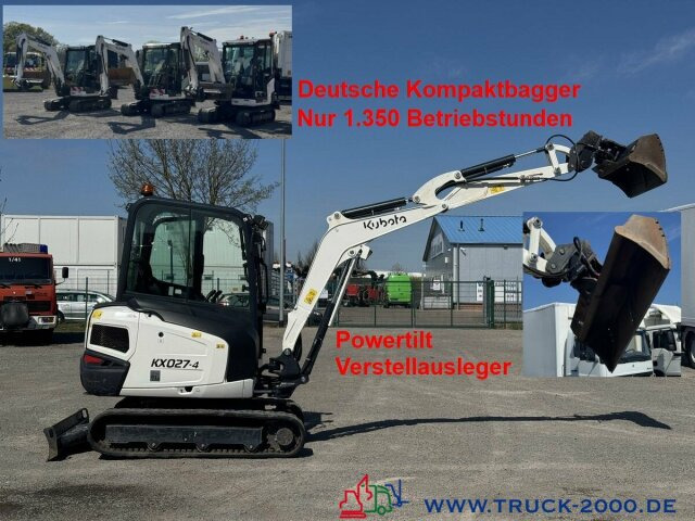 Kubota Kubota KX027-4 GL Verstellausleger + Powertilt - Mini escavadeira: foto 1 Kubota Kubota KX027-4 GL Verstellausleger + Powertilt - Mini escavadeira: foto 1