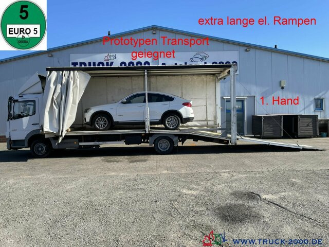 Mercedes-Benz 822 Atego Geschlossener Transport + el. Rampen - Camião transporte de veículos: foto 1 Mercedes-Benz 822 Atego Geschlossener Transport + el. Rampen - Camião transporte de veículos: foto 1