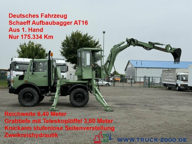Unimog U427/10 Schaeff Mobilbagger AT 16 NUR 175 TKM - Veículo comercial: foto 1 Unimog U427/10 Schaeff Mobilbagger AT 16 NUR 175 TKM - Veículo comercial: foto 1