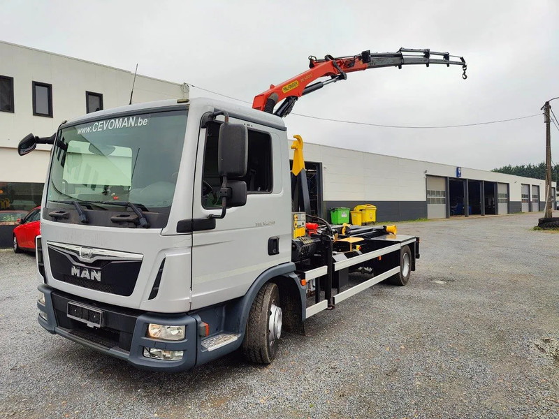 MAN TGL 12.250 Container + Palfinger PK5001 Remote - Camião polibenne, Camião grua: foto 1 MAN TGL 12.250 Container + Palfinger PK5001 Remote - Camião polibenne, Camião grua: foto 1