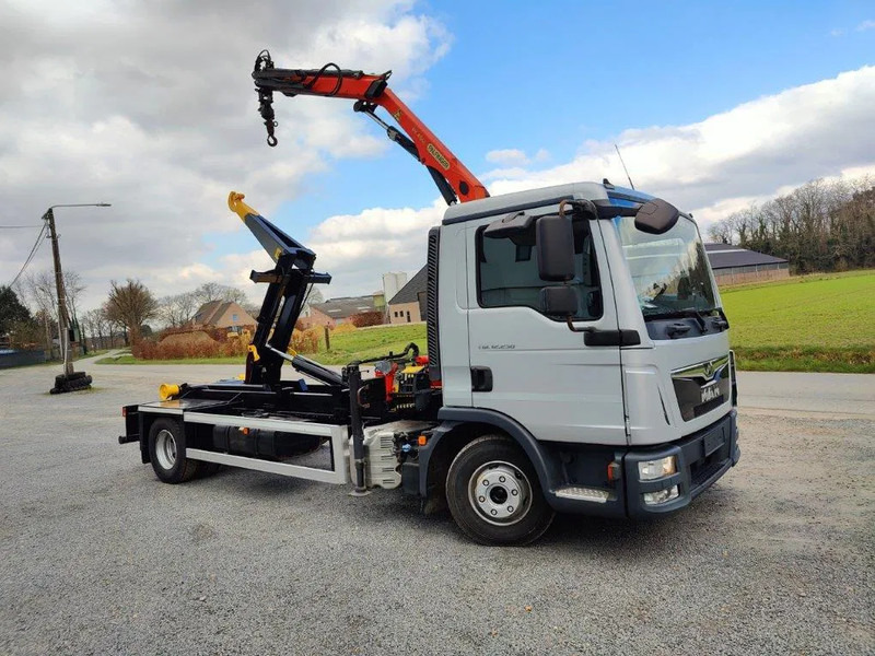 MAN TGL 12.250 Containersysteem Jimeca met kraan Palfinger PK4501 - Camião polibenne, Camião grua: foto 2 MAN TGL 12.250 Containersysteem Jimeca met kraan Palfinger PK4501 - Camião polibenne, Camião grua: foto 2