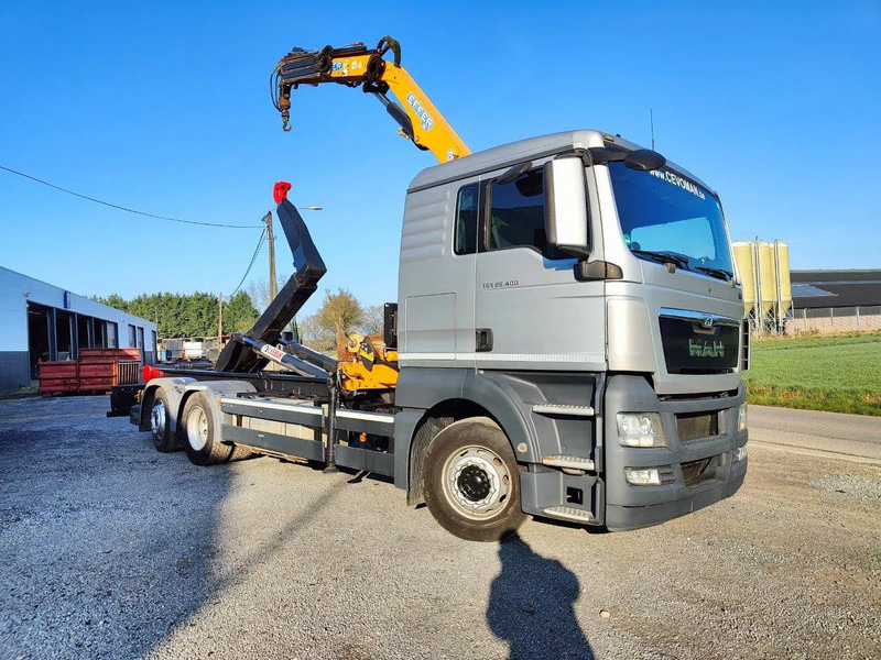 MAN TGX 26.400 6x2 Euro5 Container LEEBUR + Crane Effer 145 - Camião polibenne, Camião grua: foto 2 MAN TGX 26.400 6x2 Euro5 Container LEEBUR + Crane Effer 145 - Camião polibenne, Camião grua: foto 2