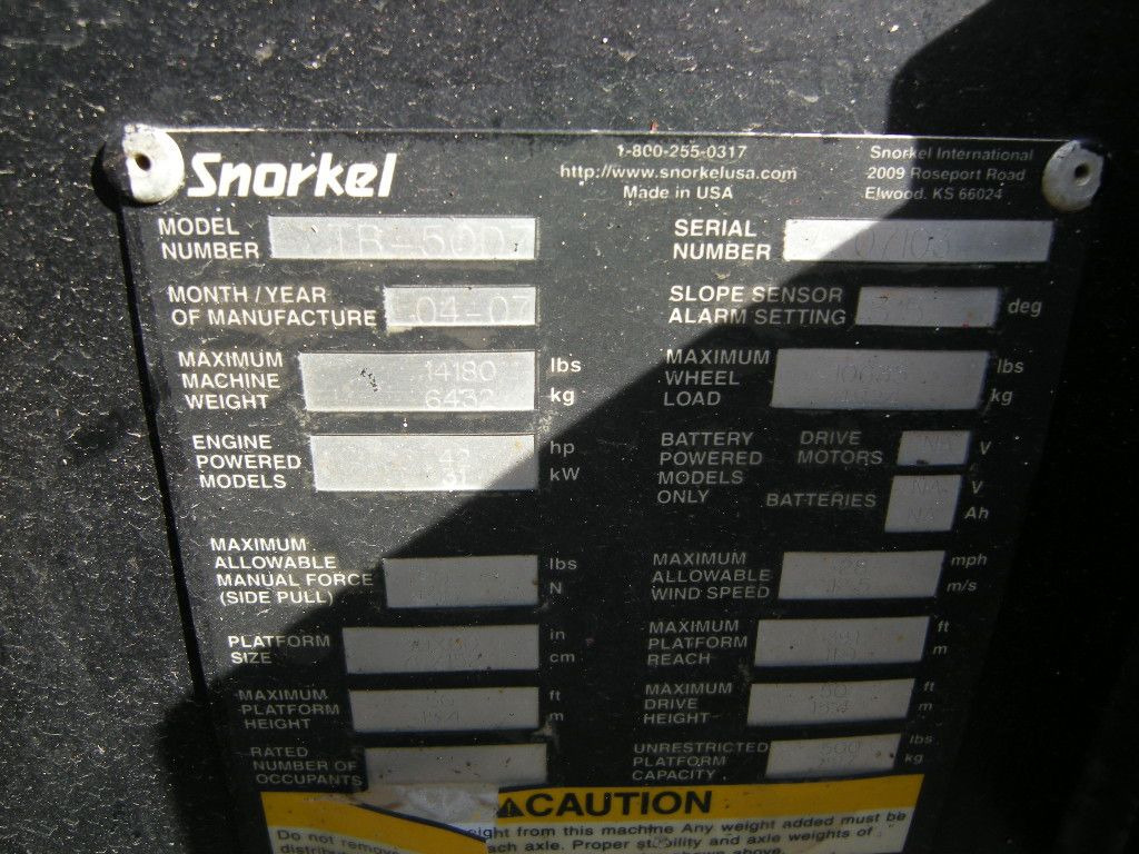 Caminhão com plataforma aérea Arbeitsbühne Snorkelift TB-50D7, AH 17m: foto 27 Caminhão com plataforma aérea Arbeitsbühne Snorkelift TB-50D7, AH 17m: foto 27