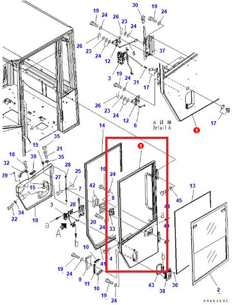 Komatsu WA100-5 DOOR ASSY 417-926-3106 - Cabine e interior para Máquina de construção: foto 2 Komatsu WA100-5 DOOR ASSY 417-926-3106 - Cabine e interior para Máquina de construção: foto 2