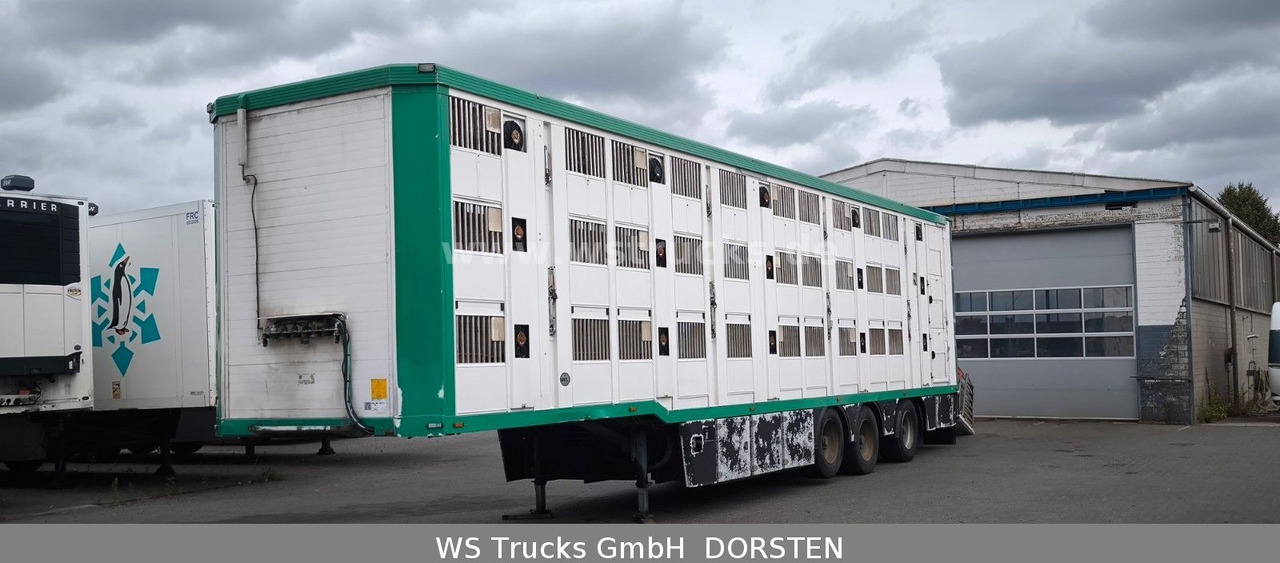 Menke-Janzen 3 Stock , Lenkachse , Hubdach - Semi-reboque transporte de gado: foto 1 Menke-Janzen 3 Stock , Lenkachse , Hubdach - Semi-reboque transporte de gado: foto 1