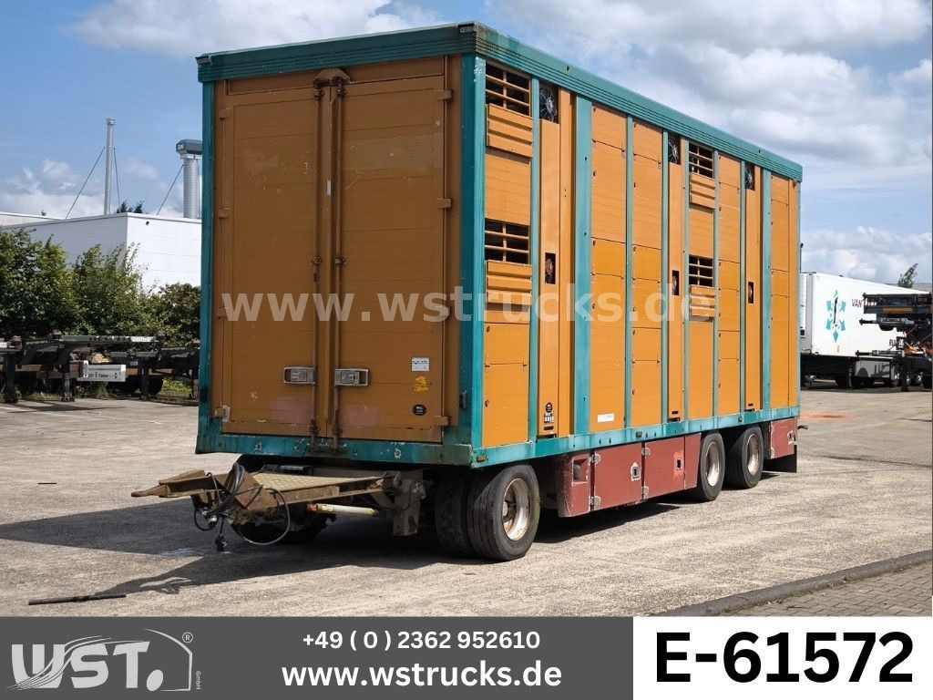 Menke-Janzen Menke 2 Stock Vollalu 8 m Hubdach Viehanhänger - Reboque transporte de gado: foto 1 Menke-Janzen Menke 2 Stock Vollalu 8 m Hubdach Viehanhänger - Reboque transporte de gado: foto 1