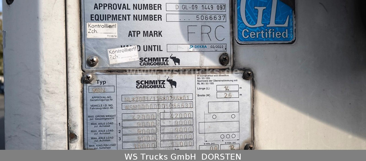 Schmitz Cargobull SKO 24 Kühlauflieger | Rohrbahn Vector 1850Mt - Semi-reboque frigorífico: foto 3 Schmitz Cargobull SKO 24 Kühlauflieger | Rohrbahn Vector 1850Mt - Semi-reboque frigorífico: foto 3