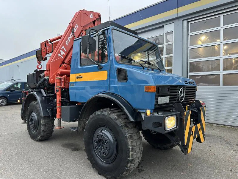 Unimog U 1500 (425) Ferrari Kran 147.2A*Jib* TÜV NEU! - Camião, Camião grua: foto 1 Unimog U 1500 (425) Ferrari Kran 147.2A*Jib* TÜV NEU! - Camião, Camião grua: foto 1