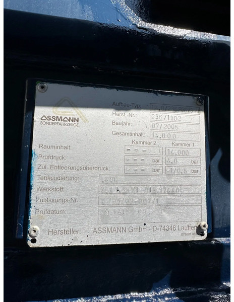Reboque cisterna Diversen ASSMANN SAUG / DRUCK CHEMIE V4A EDELSTAHL: foto 10