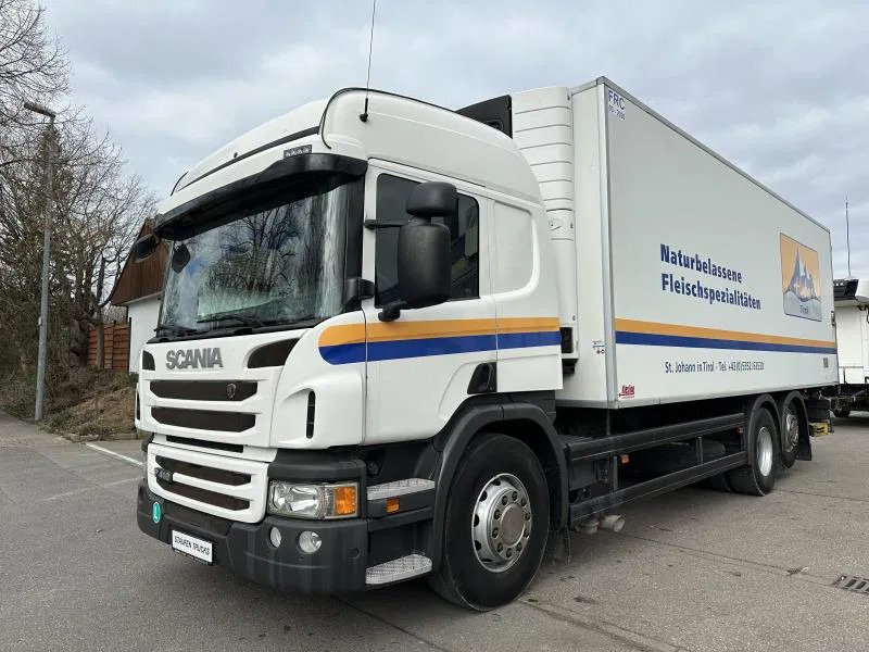 Scania P410 6x2 Fleisch LKW Rohrbahnen Vector 1550 - Camião frigorífico: foto 1 Scania P410 6x2 Fleisch LKW Rohrbahnen Vector 1550 - Camião frigorífico: foto 1