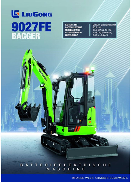 LIUGONG 9027 FE vollelektrisch, 2.680 kg - Mini escavadeira: foto 1 LIUGONG 9027 FE vollelektrisch, 2.680 kg - Mini escavadeira: foto 1